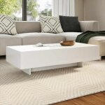 Table basse blanc brillant vidaxl