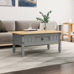 Table basse en bois en pin mexicain avec tiroir de table diff�rentes couleurs couleur : gris