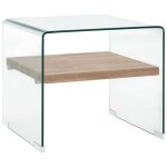 Vidaxl - table basse clair 50x50x45 cm verre tremp�