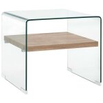 Vidaxl - table basse clair 50x50x45 cm verre tremp�