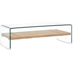 Vidaxl - table basse clair 98x45x31 cm verre tremp�