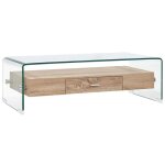 Vidaxl - table basse clair 98x45x31 cm verre tremp�