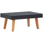 Vidaxl - table basse de jardin r�sine tress�e noir