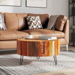 Vidaxl - table basse ronde bois massif de r�cup�ration