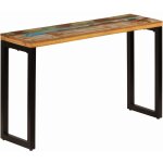 Table console 120x35x76 cm bois de récupération solide et acier vidaxl Table console 120x35x76 cm bois de récupération solide et acier vidaxl