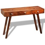 Table console avec 3 tiroirs 76 cm bois massif de sesham