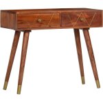 Table de console en bois avec 2 tiroirs de style r�tro