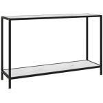 Table console blanc 120x35x75 cm verre tremp�