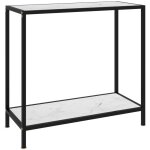 Table console blanc 80x35x75 cm verre trempé vidaxl Table console blanc 80x35x75 cm verre trempé vidaxl