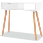 Table console bois de pin massif 80 x 30 x 72 cm blanc vidaxl