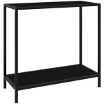 Table console noir 80x35x75 cm verre tremp�