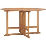 Vidaxl - table � d�ner de jardin pliable 110x110x75 cm teck massif