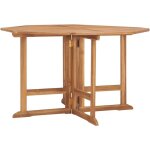 Vidaxl - table � d�ner de jardin pliable 110x110x75 cm teck massif
