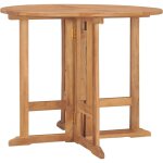Vidaxl table � d�ner pliable de jardin �90x75 cm bois de teck solide