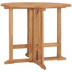 Vidaxl ? table de jardin pliable �90x75 cm ? bois de teck durable ? design peu encombrant ? �paisseur ...