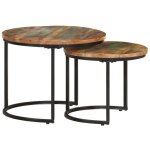 Vidaxl - tables gigognes 2 pcs bois de r�cup�ration massif