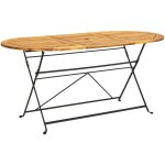 Vidaxl - table de jardin 160x85x74 cm bois d'acacia massif ovale