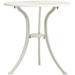 Vidaxl - table de jardin blanc 62x62x65 cm aluminium coul
