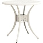 Vidaxl - table de jardin blanc 78x78x72 cm aluminium coul