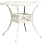 Vidaxl - table de jardin blanc 90x90x74 cm aluminium coul�