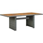 Vidaxl - table de jardin gris clair r�sine tress�e et bois d'acacia