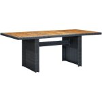Vidaxl - table de jardin gris fonc rsine tresse et bois d'acacia