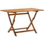 Vidaxl - table de jardin pliable 120x70x75 cm bois d'acacia massif