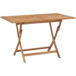 Vidaxl - table pliable de jardin 120x70x75 cm bois de teck solide