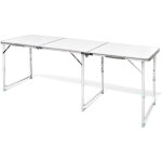 Vidaxl - table pliante de camping en aluminium avec hauteur ajustable Vidaxl - table pliante de camping en aluminium avec hauteur ajustable