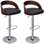 Vidaxl - tabourets de bar lot de 2 bois courb�