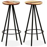 Vidaxl - tabourets de bar lot de 2 bois massif de r�cup�ration