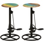 Vidaxl - tabourets de bar lot de 2 bois massif de rcupration