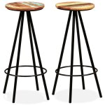 Vidaxl - tabourets de bar lot de 2 bois massif de r�cup�ration