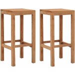 Vidaxl - tabourets de bar lot de 2 bois de teck massif Vidaxl - tabourets de bar lot de 2 bois de teck massif