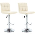Vidaxl - tabourets de bar lot de 2 cr�me similicuir