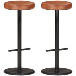 Vidaxl - tabourets de bar lot de 2 marron cuir v�ritable