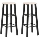 Vidaxl - tabourets de bar lot de 2 noir mdf