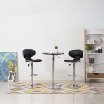 Vidaxl - tabourets de bar 2 pcs noir similicuir