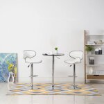 Vidaxl - tabourets de bar 2 pcs blanc similicuir