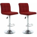 Vidaxl - tabourets de bar lot de 2 rouge bordeaux similicuir