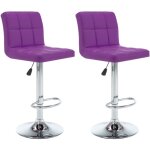 Tabourets de bar lot de 2 violet similicuir vidaxl Tabourets de bar lot de 2 violet similicuir vidaxl