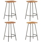Vidaxl - tabourets de bar lot de 4 bois d'acacia solide