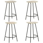 Vidaxl - tabourets de bar lot de 4 bois de manguier massif