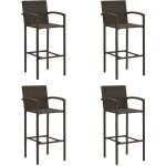 Vidaxl - tabourets de bar lot de 4 marron résine tressée Vidaxl - tabourets de bar lot de 4 marron résine tressée