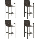 Vidaxl - tabourets de bar lot de 4 marron r�sine tress�e