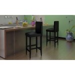 Vidaxl - tabourets de bar lot de 4 noir similicuir