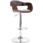 Vidaxl - tabouret de bar contreplaqu� et tissu gris
