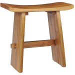 Vidaxl ? tabouret en bois de teck massif 50x30x50 cm ? hauteur 47, 5 cm ? fait main ? poids max 110 kg ...