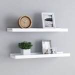 Vidaxl - tagres  rebord pour cadre photo 2 pcs blanc 40x9x3 cm mdf
