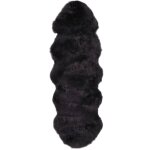 Tapis en peau de mouton 60 x 180 cm gris fonc� vidaxl